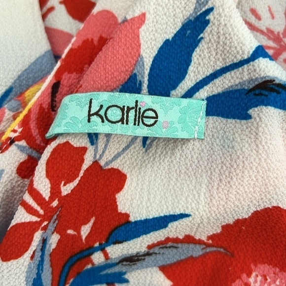 Karlie Floral Peplum Cami Racerback Halter Top - Picture 7 of 8